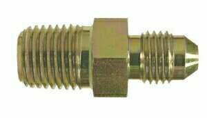 Midland Metal 2404104 Straight Connector, 5/8 in 37 deg JIC Flared x 1/4 in MPT, Steel