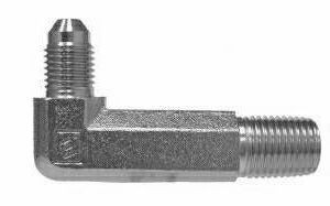 Midland Metal 2501LL108 JIC Male Elbow, Shapes Steel 37 Degree JIC Flare, -10 Mjic x 1/2 Mnpt 90 Ex-Long (2.87"), Hydraulics
