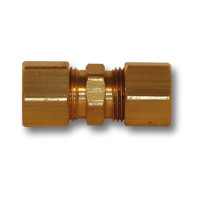Mid-America Fittings 262X2 Union, 1/8 in Compression x 1/8 in Compression, Brass