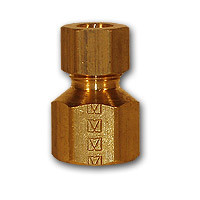 Mid-America Fittings 266X4 Adapter, 1/4 in Compression x 1/8 in FNPTF, Brass