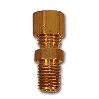 Midland Metal 282X2X1 MAF/USA Precision Grip Fittings - Connectors, MAF/USA COMPRESSION, 1/8 Od x 1/16 Mpt Pg Connector, MAF/USA Brass Fittings