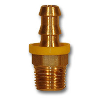 Midland Metal 29PO1-66 Male Push-On Hose Barb, MAF/USA HOSE BARB, 3/8 Hid x 3/8 Mpt Push On Barb, MAF/USA Brass Fittings