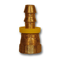 Midland Metal 29PO6-66 Push-On 45-Deg SAE Flare Swivel, MAF/USA HOSE BARB, 3/8 Hid x 3/8 Fe 45 Sae Swivel, MAF/USA Brass Fittings
