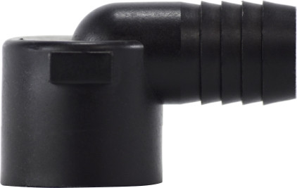 Midland Metal 33345P 90 deg Elbow, 3/4 in Hose Barbed x 1/2 in FIP, Polypropylene