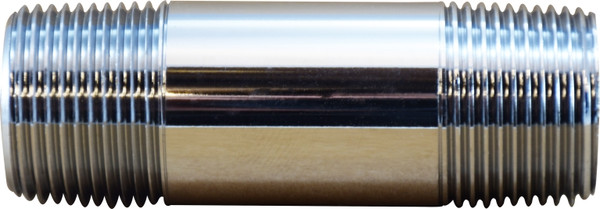 Midland Metal 41077 Pipe Nipple, 1/2 in MPT x 1/2 in MPT, 18 in, Brass, Chrome-Plated