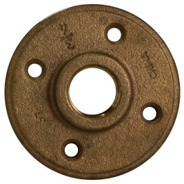 Midland Metal 44781 Floor Flange, 3/4 in FPT, Bronze, 125