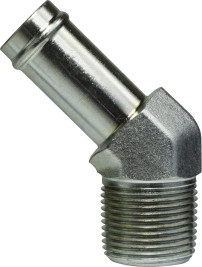 Midland Metal 4503108 45 deg Bead Insert, 5/8 x 1/2 in, Hose x MIP, Steel