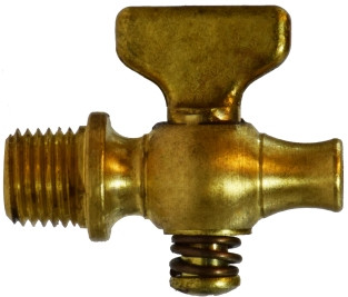 Midland Metal 46300 Air Cock, 1/8 in Nominal, MIP x Bibb Hose, Brass Body