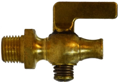 Midland Metal 46317 Air Cock, 3/8 in Nominal, MIP x Bibb Hose, Brass Body