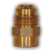 Midland Metal 601-610 MAF/USA FFL x MFL Flare Adapters, MAF/USA FLARE, 3/8Ffl x 5/8Mfl Flare Adapter, MAF/USA Brass Fittings