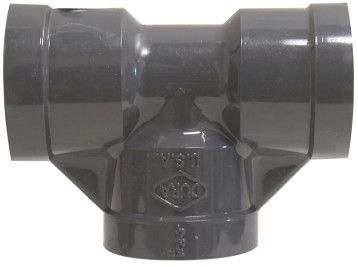 Midland Metal 805010 Pipe Tee, 1 in FIP x 1 in FIP x 1 in FIP, PVC, Gray, SCH 80 Schedule