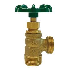 Midland Metal 942163LF Boiler Drain Valve, 3/4 in Nominal Pipe, MIP, Lead-Free Brass Body
