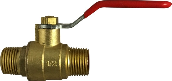 Midland Metal 944111 Mini Ball Valve, 1/4 x 1/2 in Nominal, MIP x MIP, 200 psi WOG Pressure