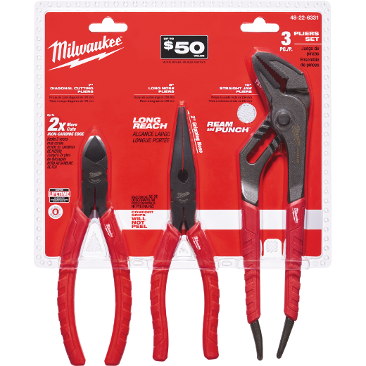 Milwaukee 48-22-6331 3-Piece Pliers Kit