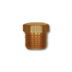 Mid-America Fittings LF121-16 Cored Hex Head Plug, 1 in MPT, Brass