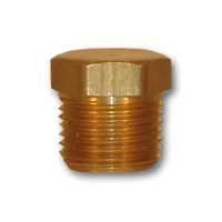 Mid-America Fittings LF121-2 Cored Hex Head Plug, 1/8 in MPT, 0.55 in, Brass
