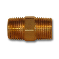 Mid-America Fittings LF122-8 Hex Nipple, 1/2 in MPT x 1/2 in MPT, 1-1/2 in, Brass