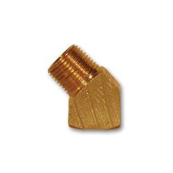 Mid-America Fittings LF124-4 45 deg Street Elbow, 1/4 in FPT x 1/4 in MPT, Brass