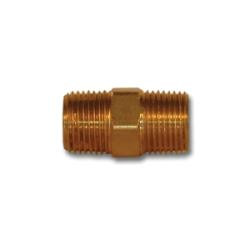 Mid-America Fittings LF23325X4 Hex Nipple, 1/4 in MPT x 1/4 in MPT, 1-1/4 in, Brass