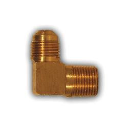 Mid-America Fittings LF249X8X12 90 deg Elbow, 1/2 in SAE 45 deg Male Flared x 3/4 in MPT, Brass