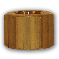 Mid-America Fittings LF261X2 Hex Nut, 1/8 in Compression, Brass