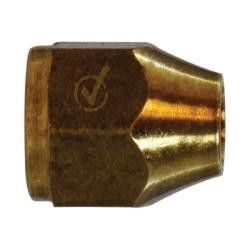 Mid-America Fittings LF41S-5 Short Rod Nut, 5/16 in Female SAE Flared, Brass