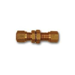 Mid-America Fittings NT62BH-3 Bulkhead Union, 3/16 in Tube OD x 3/16 in Tube OD, Brass