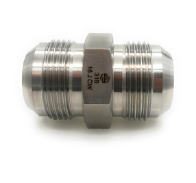 Stainless Adapters SS2403-05-05 Pipe Union, 5/16 in 37 deg JIC Male Flared x 5/16 in 37 deg JIC Male Flared