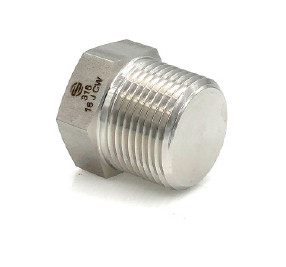 Stainless Adapters SS5406-P-02 Hex Pipe Plug, 1/8 in MPT, Stainless Steel