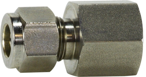 Midland Metal SSC240566 Connector, 3/8 in Tube OD x 3/8 in FNPT, Stainless Steel