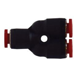 Midland Metal 20802 Union Wye, 12 mm Push-In Tube x 12 mm Push-In Tube x 1/2 in Push-In Tube, Composite