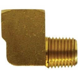 Midland Metal 28158S 90 deg Street Elbow, 3/8 in MIP x 3/8 in FIP, Brass