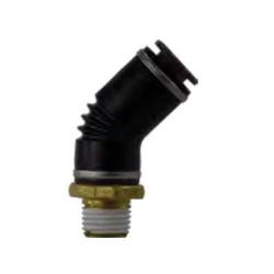 Midland Metal 540406SC 45 deg Elbow, 1/4 in Tube OD x 3/8 in Male NPTF, Composite
