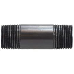 Midland Metal 55016 Pipe Nipple, 1/4 in MPT x 1/4 in MPT, 12 in L, PVC, Dark Gray, SCH 80 Schedule