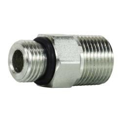 Midland Metal 640184 Straight Adapter, 3/4 in Male ORB x 1/4 in MNPT, Steel