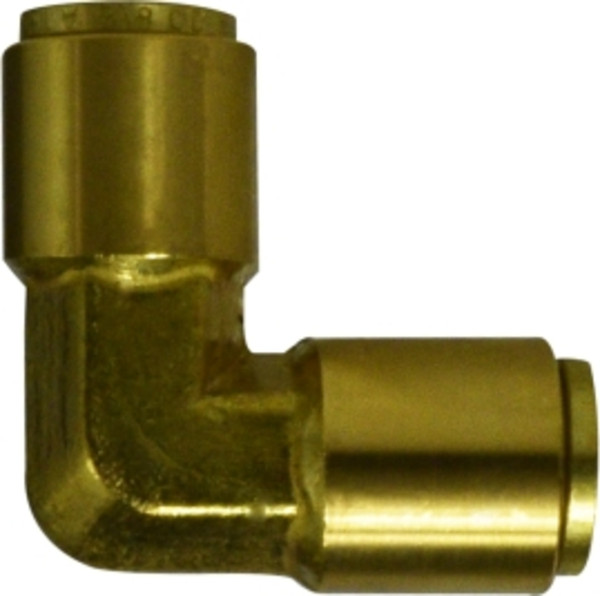 Midland Metal 650300 Union Elbow, 3/16 in Push-In x 3/16 in Push-In, Brass