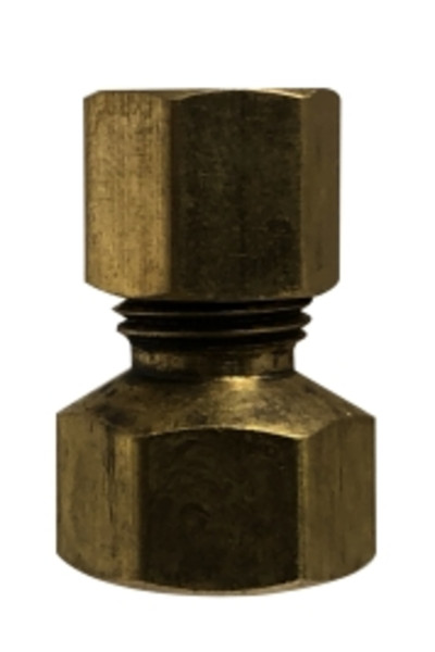 AMC 700097-0806 Adapter, 1/2 in Female Compression x 3/8 in Compression, Brass
