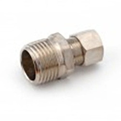 Midland Metal 700668-0606 Male Adapters, Chrome-Plated LF Compression, Lf 768Cp 3/8 x 3/8 Cp Conn, Lead-Free Fittings
