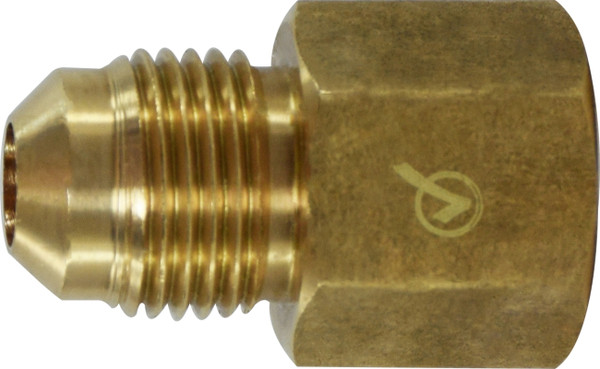 AMC 704046-0806 Adapter, 1/2 in SAE 45 deg Male Flared x 3/8 in FIP, Brass