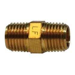 AMC 706123-0604 Reducing Hex Nipple, 3/8 in MPT x 1/4 in MPT, 1.19 in, Brass