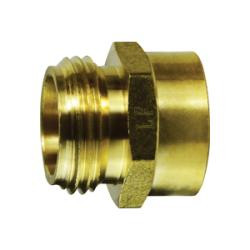 AMC 707480-1206 Rigid Adapter, 3/4 in MGH x 3/8 in FIP, Brass