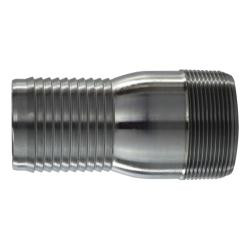 Buchanan Rubber CNT-100-S Combination King Nipple, 1 in Hose Barbed x 1 in MPT, Steel, Plain