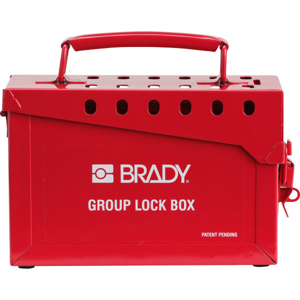 Brady 65699 Portable Metal Lock Box- Red