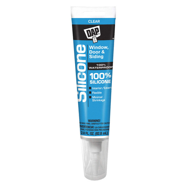 Dap 753 100% Silicone W&D Clear2.8 Oz (6 EA)