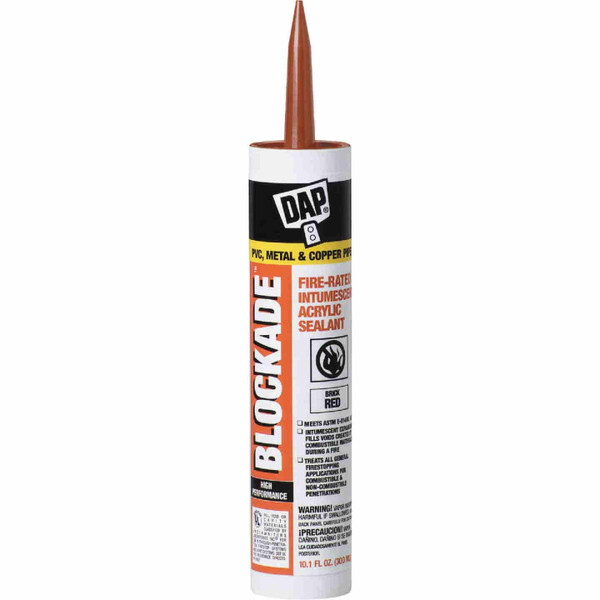 Dap 18858 Blockade Fire-Rated Seal.Red 10.1 Fl. Oz. (12 EA)
