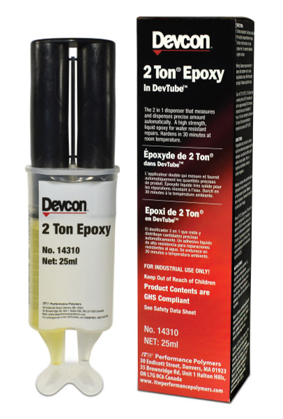 Devcon 14310 1-Oz Dev-Tube 2-Tonclear Epoxy (1 TB)