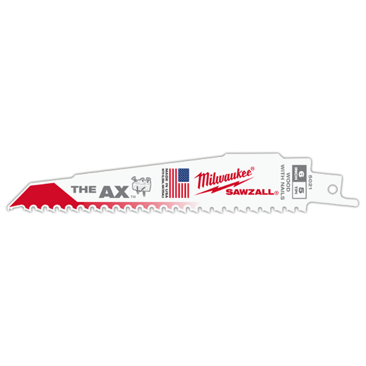 Milwaukee 48-00-8021 6 in. 5 TPI The AX SAWZALL Blade 25PK