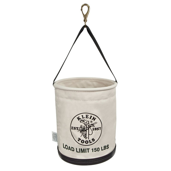 Klein Tools 5109SLR Canvas Bucket, All-Purpose with Drain Holes, 12-Inch