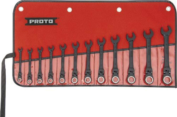 Proto JSCVMF-12S 12 Pc Combo Lock Flex-Head Ratchet Wrench Metric (1 ST)