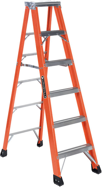 LOUISVILLE Stepladder,Fg,6 ft.,375 lb. FS1306HD
